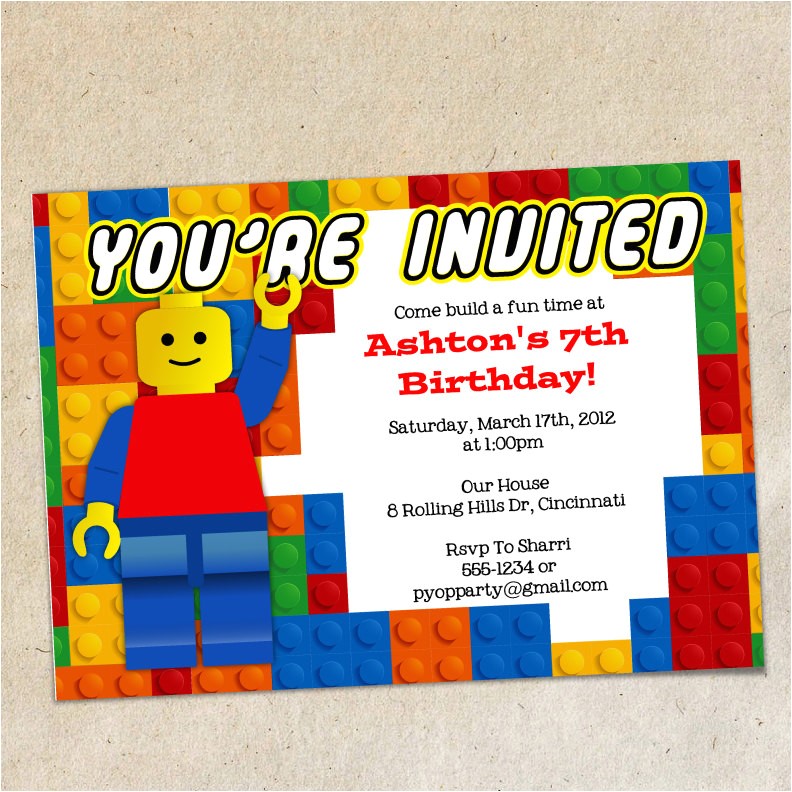 Lego Party Invitations Free Online Lego Birthday Invitation Templates Printables Ideas