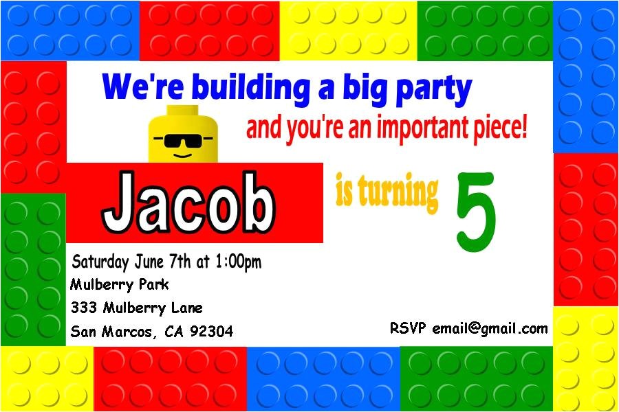 Lego Party Invitations Free Online Lego Birthday Invitation Templates Printables Ideas