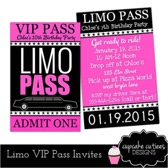 Limo Birthday Party Invitations Pinterest the World S Catalog Of Ideas