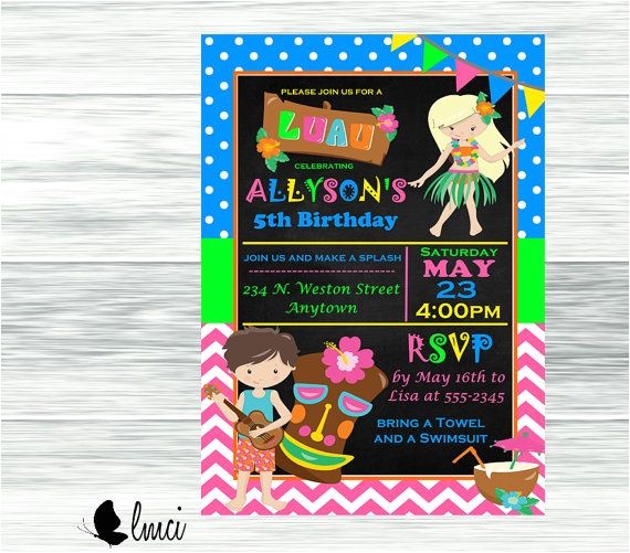 Luau Party Invitations Walmart 51 Best Birthday Invitations Images On Pinterest