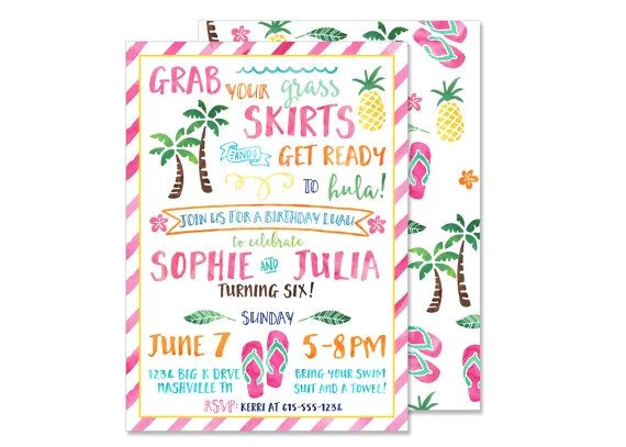 Luau Party Invitations Walmart Best 25 Luau Birthday Invitations Ideas On Pinterest