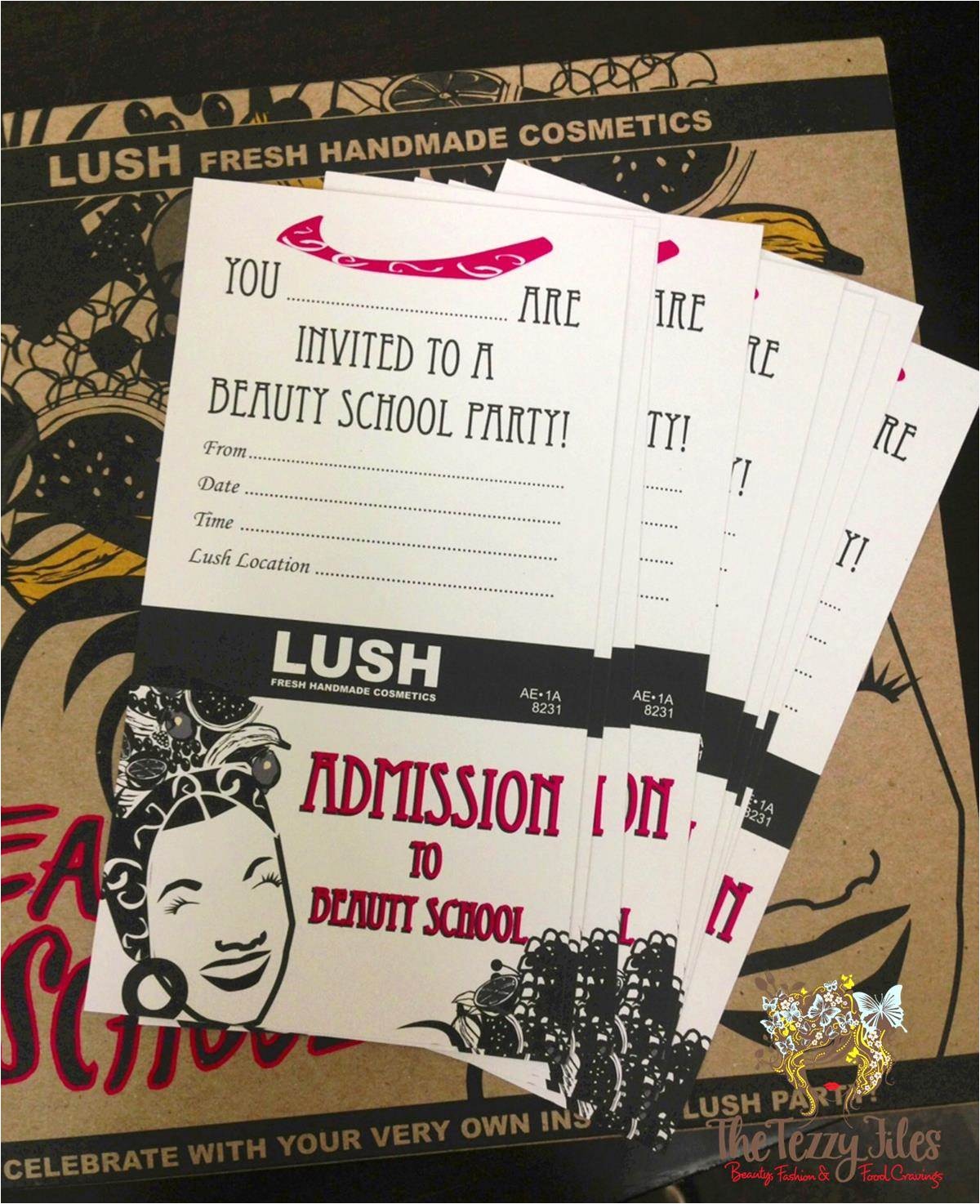Lush Party Invitations Back to School with Lush the Tezzy Files Lush Party Invitations Back to School with Lush the Tezzy Files