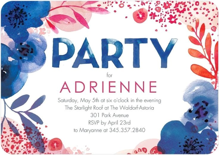 Lush Party Invitations Lush Bouquet Adult Birthday Party Invitations In Capri Lush Party Invitations Lush Bouquet Adult Birthday Party Invitations In Capri