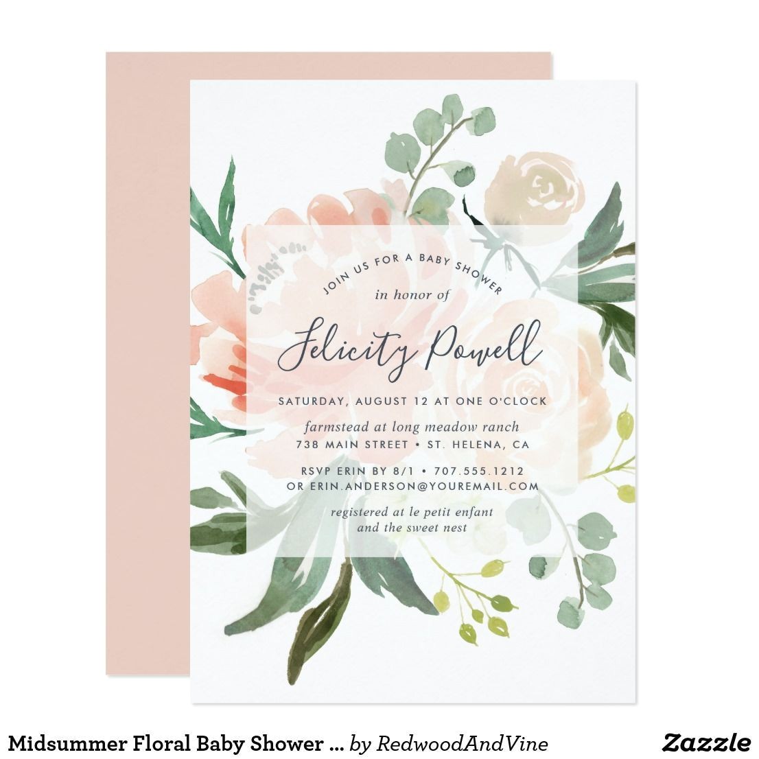 Lush Party Invitations Lush Party Invitations Midsummer Floral Baby Shower Lush Party Invitations Lush Party Invitations Midsummer Floral Baby Shower
