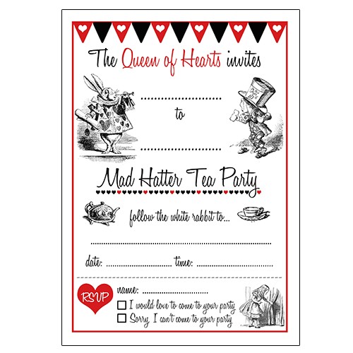 Mad Hatter Tea Party Invitations Free Printable 12 Cool Mad Hatter Tea Party Invitations Kitty Baby Love