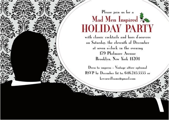 Mad Men Party Invitations Items Similar to Mad Men Holiday Party Mod yet Retro