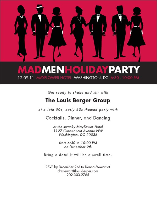 Mad Men Party Invitations Mad Men Holiday Party Invitation On Aiga Member Gallery