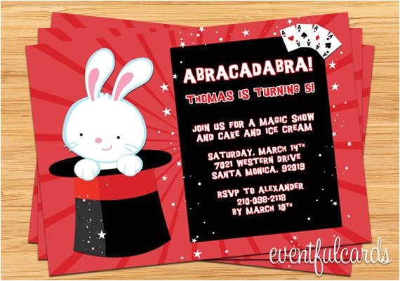 Magic Party Invites Magic Show Birthday Party Invitation Printable