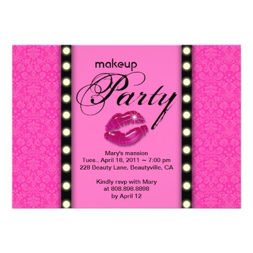 Makeup Party Invitations Free Makeup Party Invitation Advertisement 5 Quot X 7 Quot Invitation