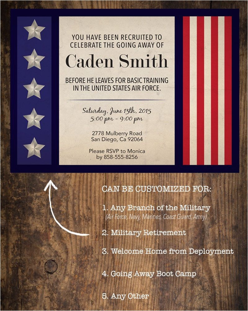 Marine Going Away Party Invitations Military Going Away Party Invitation by