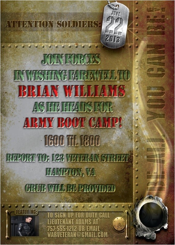 Marine Going Away Party Invitations Military Invitation Army Marines Military Going Away