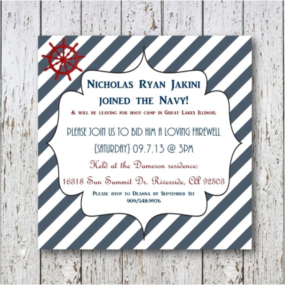 Marine Going Away Party Invitations Navy Going Away Invitation