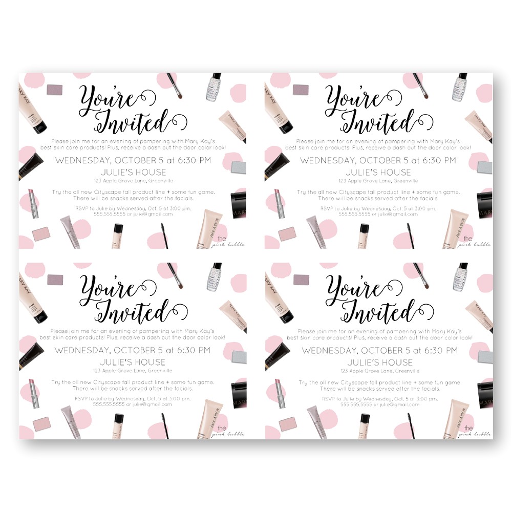 Mary Kay Party Invites Mary Kay Party Invitations Mary Kay Party Invitations and