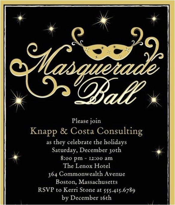 Masquerade Party Invitations Templates Free Masquerade Wedding Invitations Template Resume Builder
