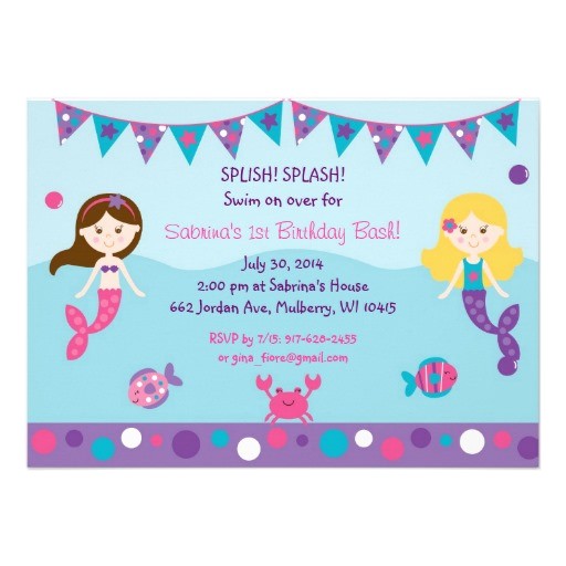 Mermaid themed Party Invitations Mermaid Birthday Party Invitations Bagvania Free Mermaid themed Party Invitations Mermaid Birthday Party Invitations Bagvania Free