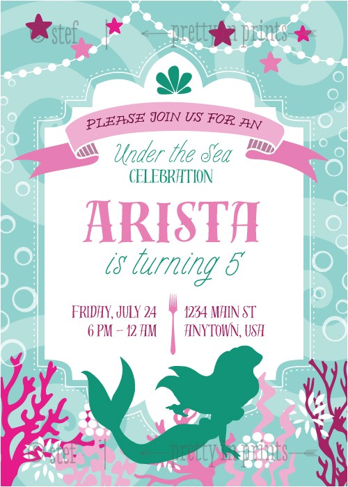 Mermaid themed Party Invitations Pretty In Prints Prettyinprints Com Mermaid Off the Mermaid themed Party Invitations Pretty In Prints Prettyinprints Com Mermaid Off the