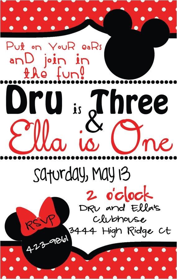 Mickey and Minnie Joint Birthday Party Invitations Best 25 Joint Birthday Parties Ideas On Pinterest Twin