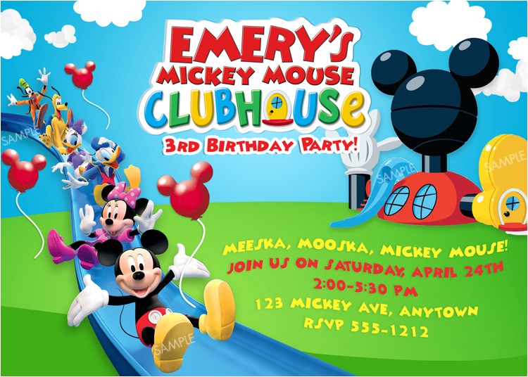 Mickey Mouse Clubhouse Party Invitations Free Template Free Mickey Mouse Clubhouse Photo Birthday Invitations