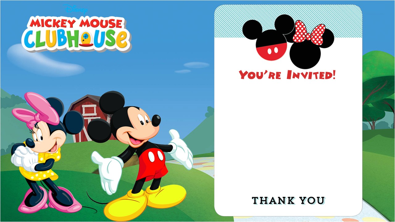 Mickey Mouse Clubhouse Party Invitations Free Template Mickey Mouse Clubhouse Invitation Free Template