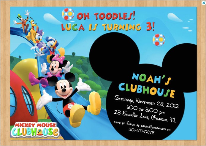 Mickey Mouse Clubhouse Party Invitations Free Template Mickey Mouse Clubhouse Invitations for Special Birthday