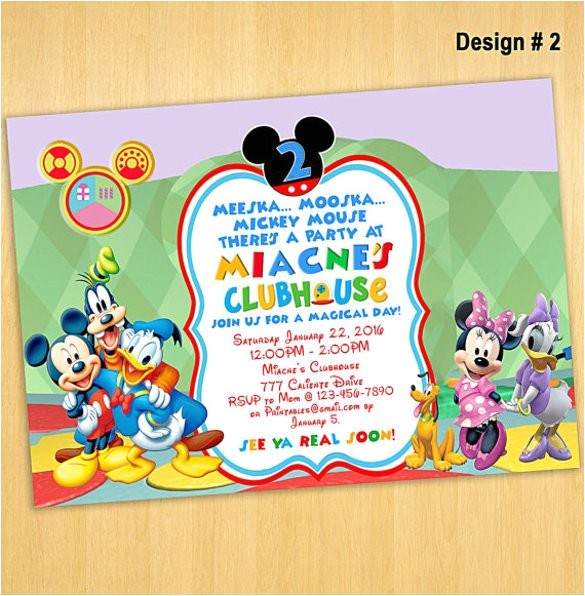 Mickey Mouse Clubhouse Party Invitations Free Template Mickey Mouse Invitation Template Free Download Joy