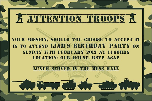 Military themed Party Invitations Bringing It All together Army themed Party the Purple