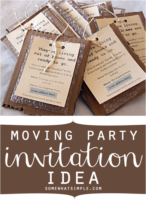 Moving Party Invitation Wording Moving Party