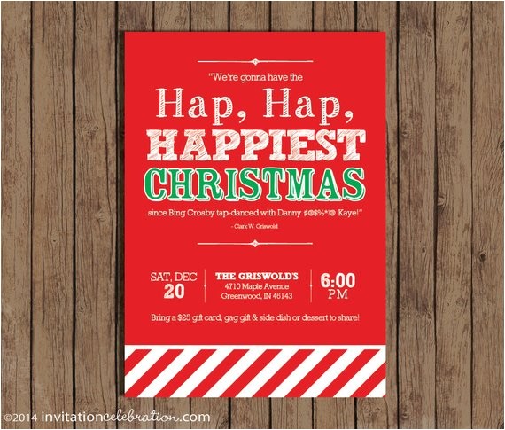 National Lampoons Christmas Vacation Party Invitations Christmas Vacation Party Invitation Clark Griswold Quote