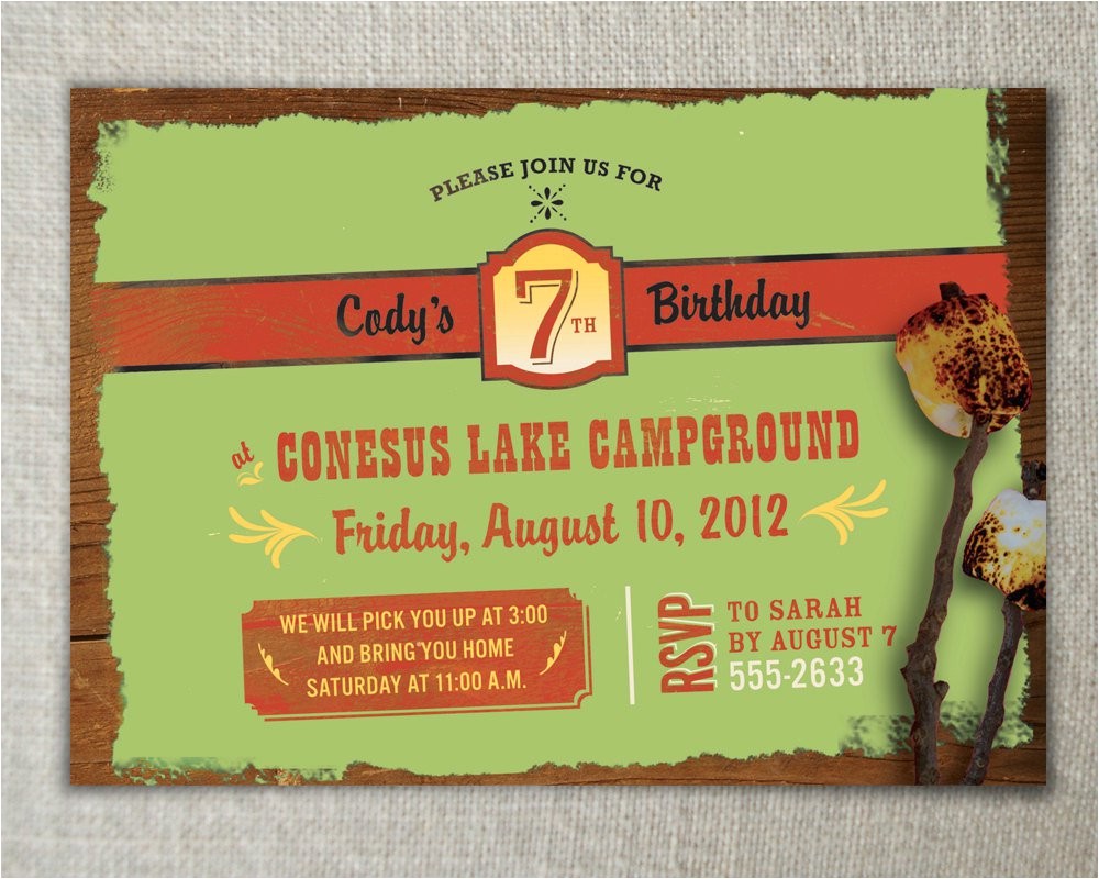 Nature themed Birthday Party Invitations Nature Birthday Party Invitations