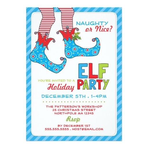 Naughty or Nice Party Invitations Naughty or Nice Magic Elf Holiday Party Invitation Zazzle