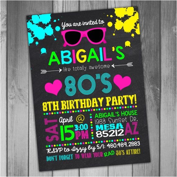Neon themed Party Invitations 1000 Ideas About Neon Party Invitations On Pinterest