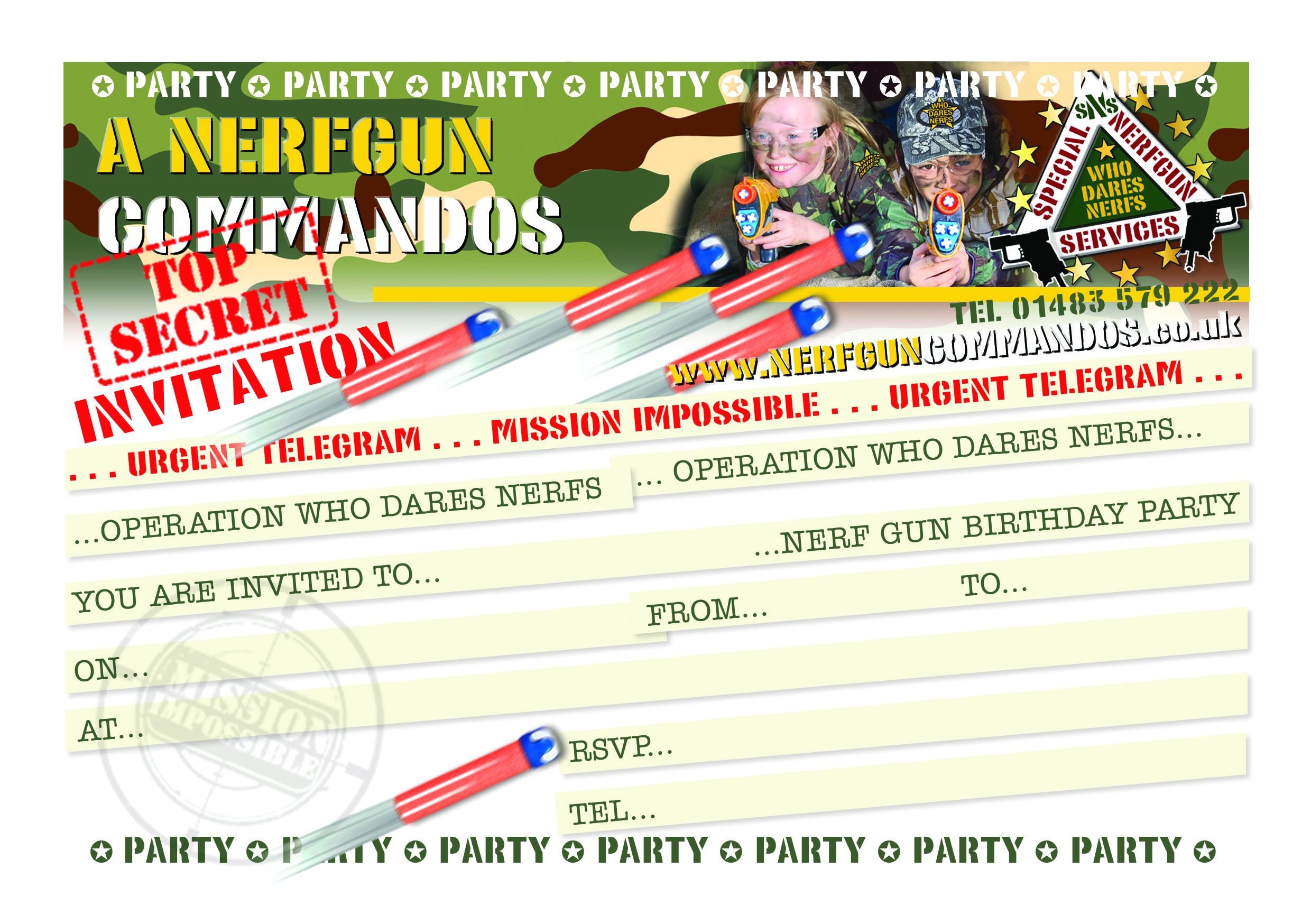 Nerf Gun Birthday Party Invitations Printable 1 Your Free Downloadable Birthday Party Invitation
