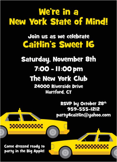 New York Party Invitations New York themed Cocktail Party Ideas Home Party theme Ideas