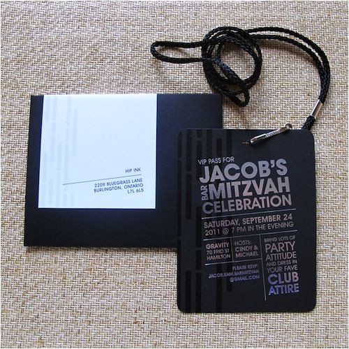 Nightclub themed Party Invitations Vip Club theme Bar Mitzvah Invitations From the Invitation