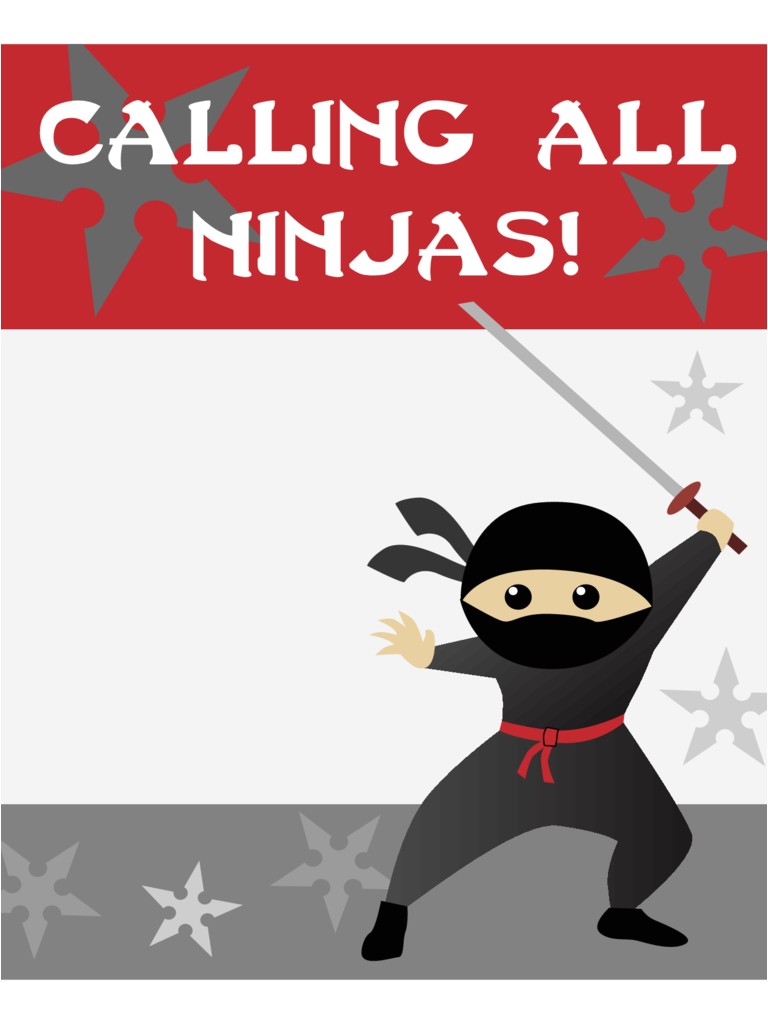 Ninja Birthday Party Invitation Template Free Birthday Party Invitation Template 2 Free Templates In