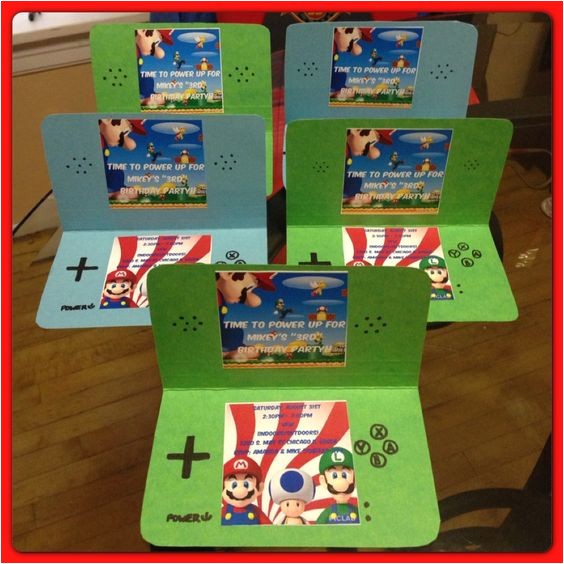 Nintendo Ds Birthday Party Invitations Nintendo Ds Invitations I Made for My sons Super Mario Nintendo Ds Birthday Party Invitations Nintendo Ds Invitations I Made for My sons Super Mario