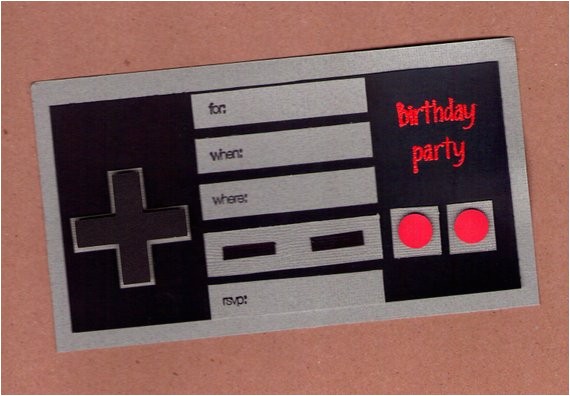 Nintendo Party Invitations Items Similar to Nintendo Controller Birthday Invitations