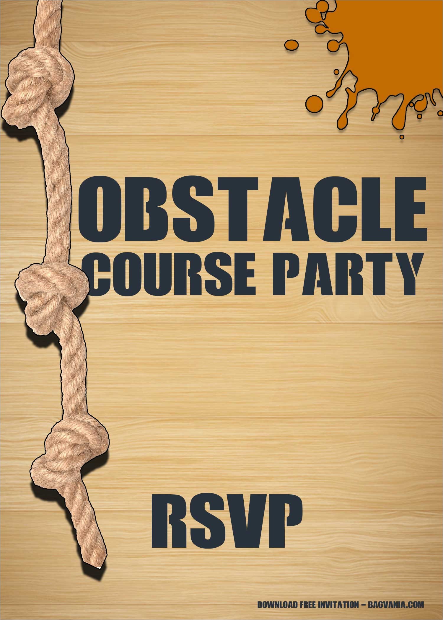 Obstacle Course Birthday Party Invitations Free Obstacle Course Invitation Template Bagvania Free