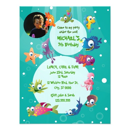 Ocean theme Party Invitations Ocean theme Children 39 S Birthday Party Invitation Zazzle