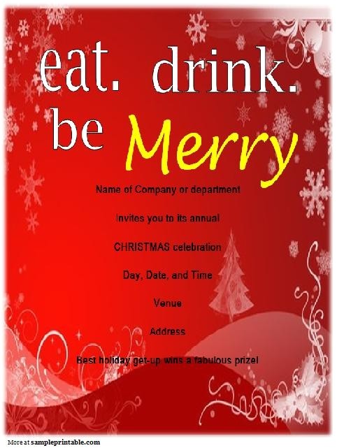 Office Party Invitation Sample Christmas Office Party Invitation Templates Invitation
