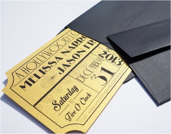 Old Hollywood Party Invitations Old Hollywood Art Deco Gold Movie Ticket Wedding Invitation Old Hollywood Party Invitations Old Hollywood Art Deco Gold Movie Ticket Wedding Invitation