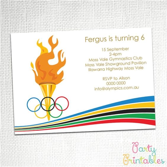Olympic Party Invitation Template Olympic Party Invitations Olympic Party Invitations
