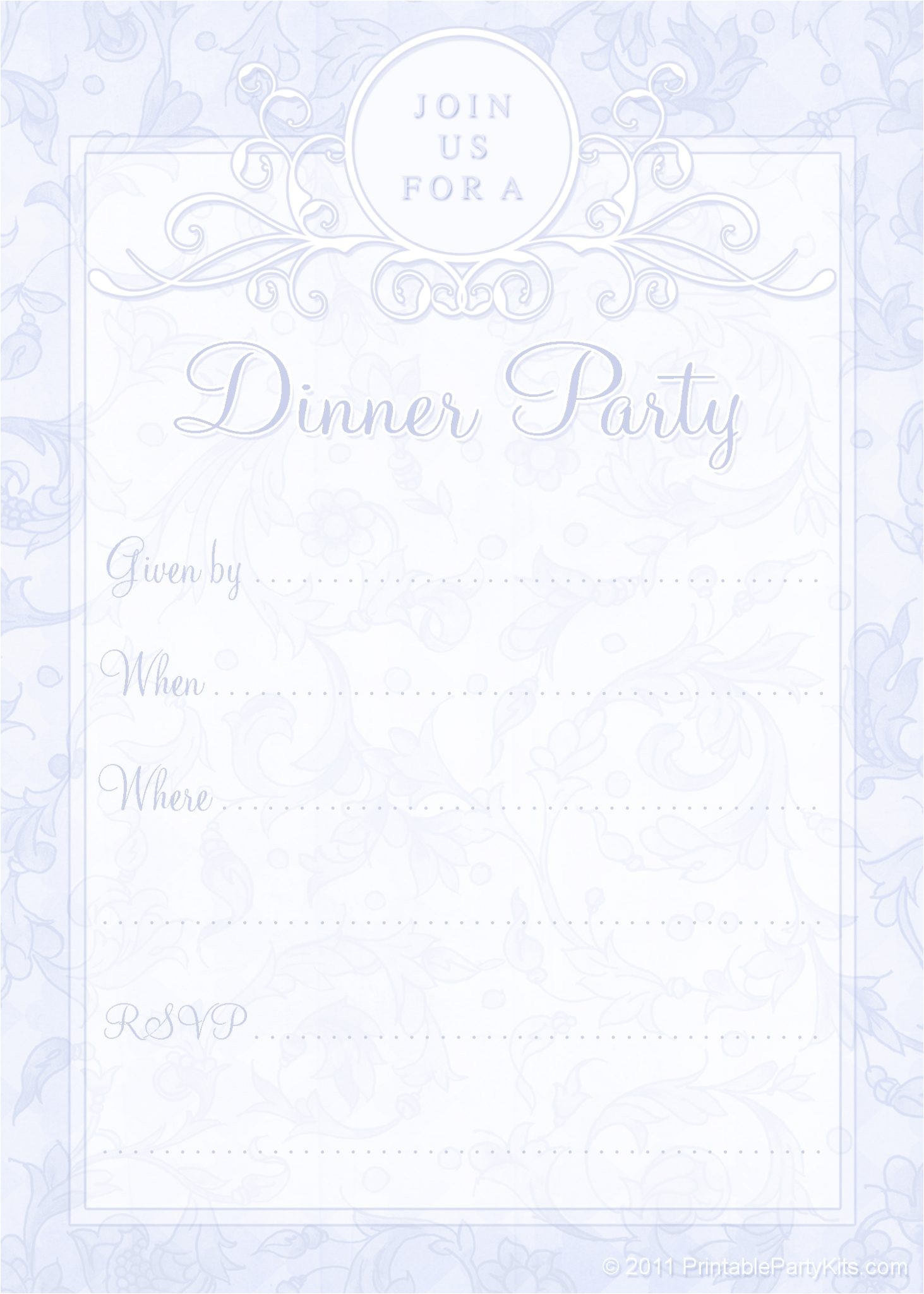Online Dinner Party Invitations Free Printable Dinner Party Invites Printable Party Kits