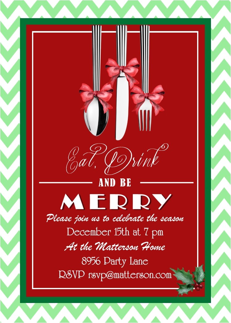 Order Christmas Party Invitations Christmas Dinner Party Invitations New Designs for 2018
