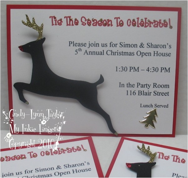 Order Christmas Party Invitations My Inkie Fingers Christmas Party Invitations order