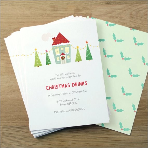 Order Christmas Party Invitations Personalised Christmas Party Invitations Minimum order 8