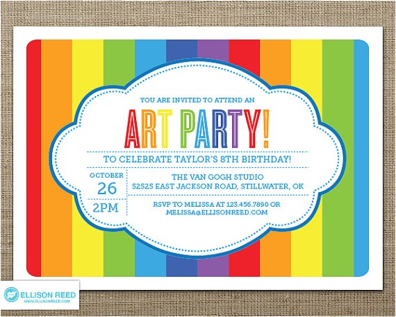 Paint Party Invitation Template Free 7 Best Images Of Art Party Invitations Printable Paint