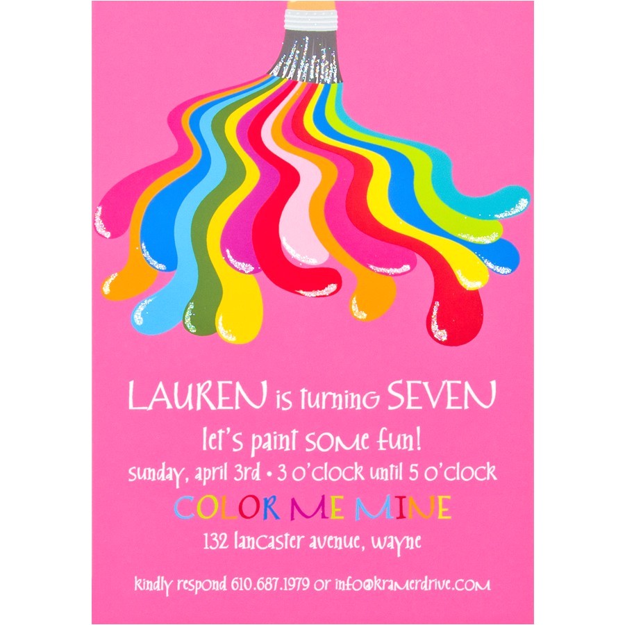 Paint Party Invitation Template Free Paint Party Invitations Cloudinvitation Com