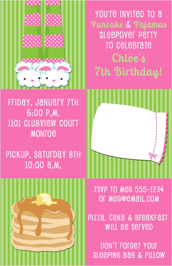 Pajama Party Invitation Wording for Adults Pajama Party Invitation
