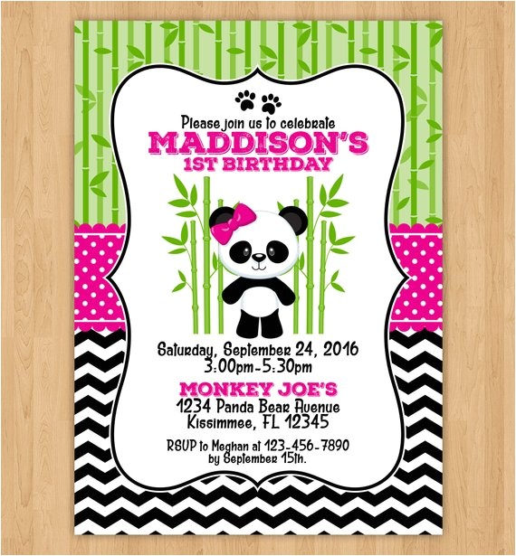 Panda Bear Birthday Party Invitations Cute Panda Bear Birthday Invitation by Little Rainbow Panda Bear Birthday Party Invitations Cute Panda Bear Birthday Invitation by Little Rainbow